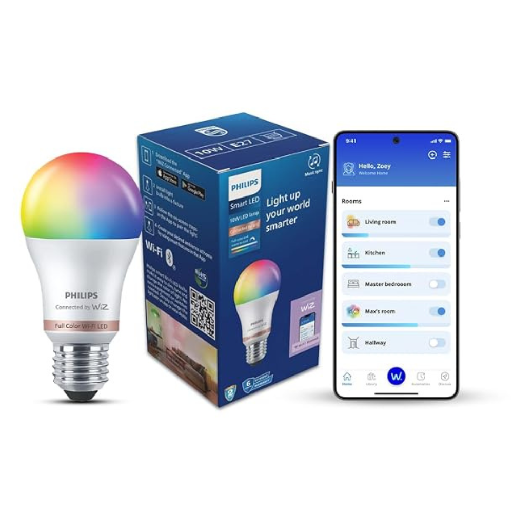 PHILIPS WiZ 10W E27 Wi-Fi & Bluetooth LED Smart Bulb with Music Sync